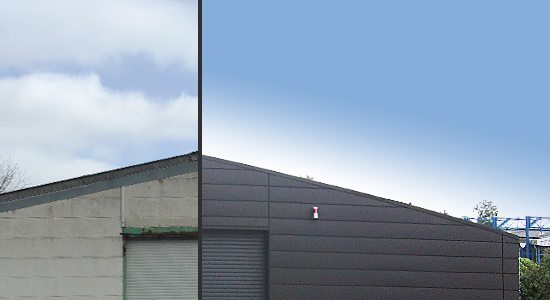 Fassadensanierung von Wierig Fassade vorher und nachher